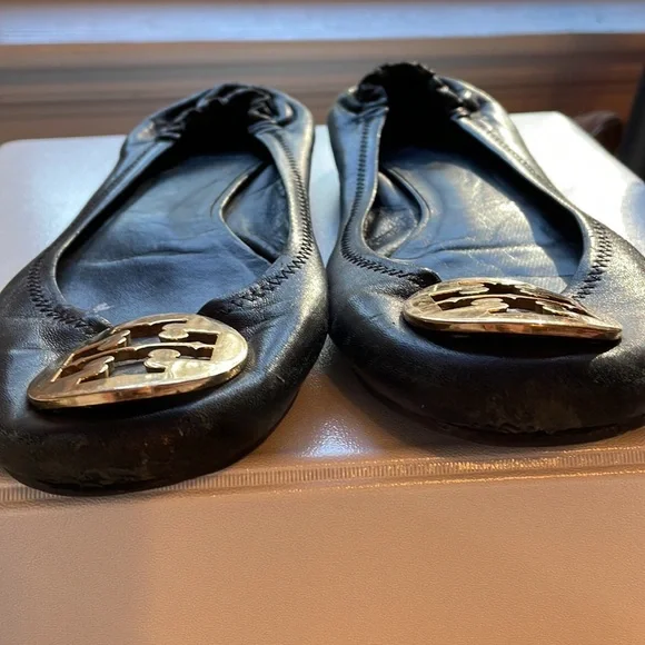 Tory Burch Black Ballet Flats Size 8 - Picture 3 of 4